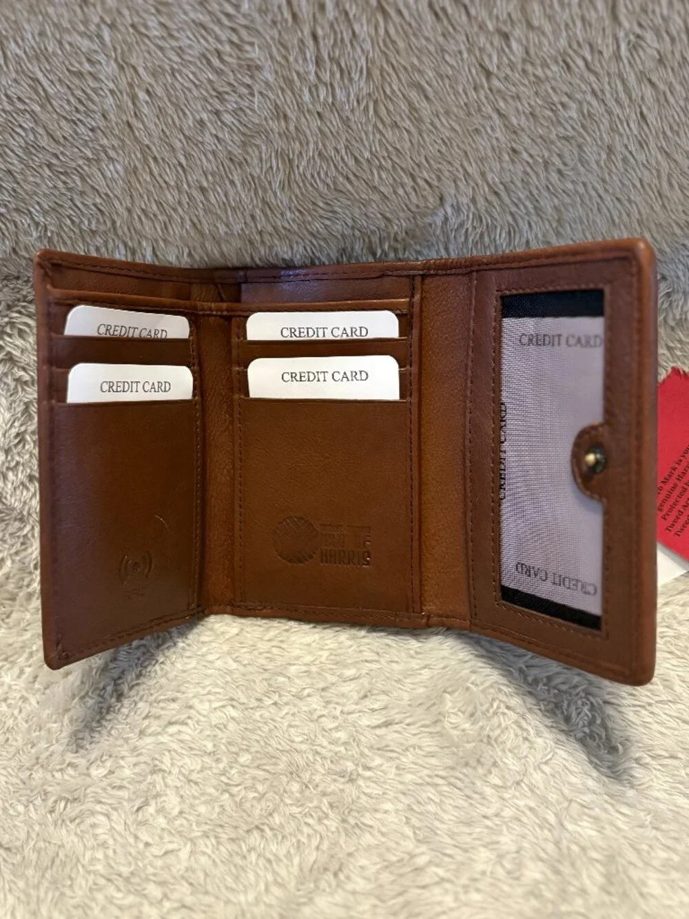 Harris Tweed Barra Purse Wallet A0222 | NWT | Genuine Leather & Authentic Harris